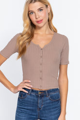 Elbow Slv Rib Knit Cardigan
