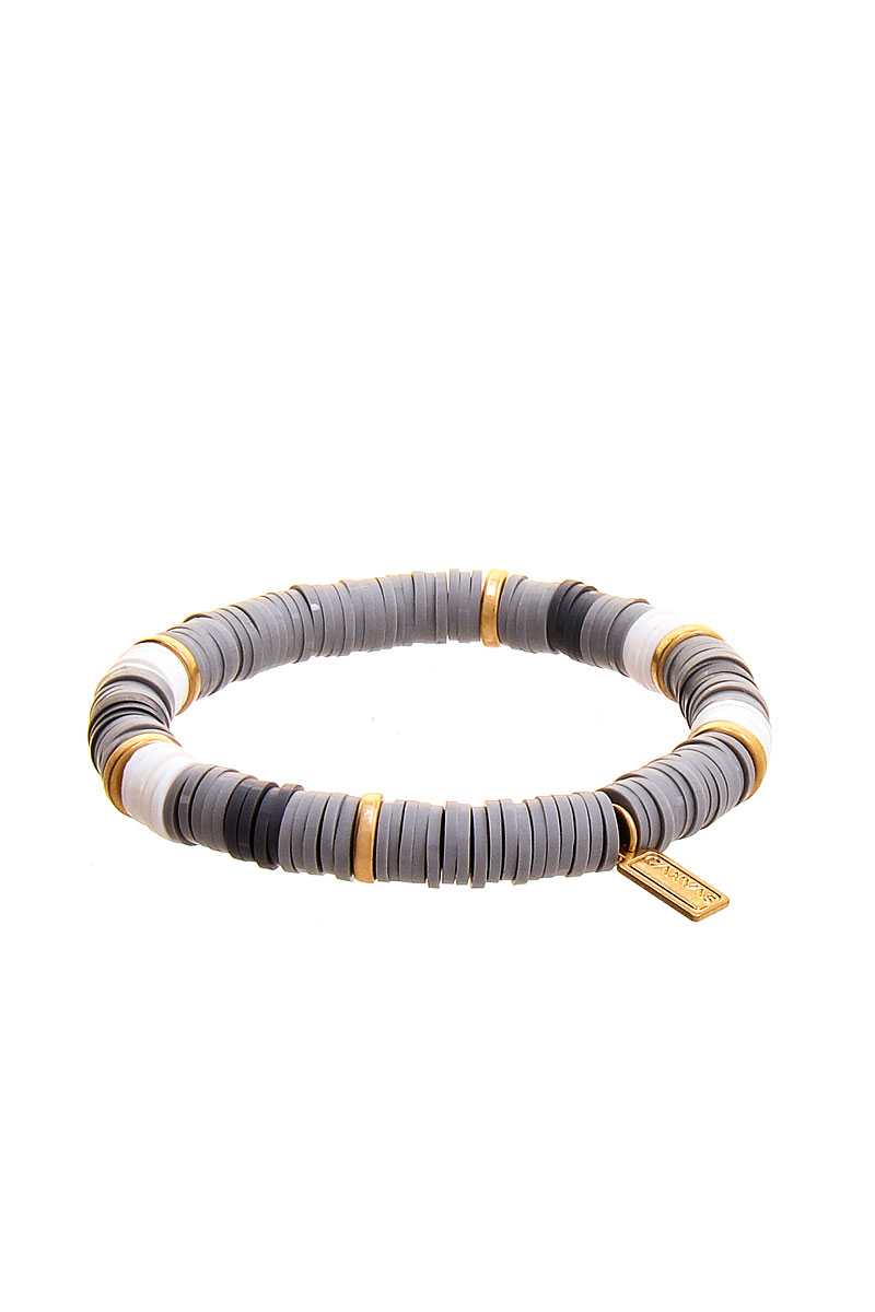 Multi-Disc Bead Bracelet with Gold-Tone Accents Secondary image