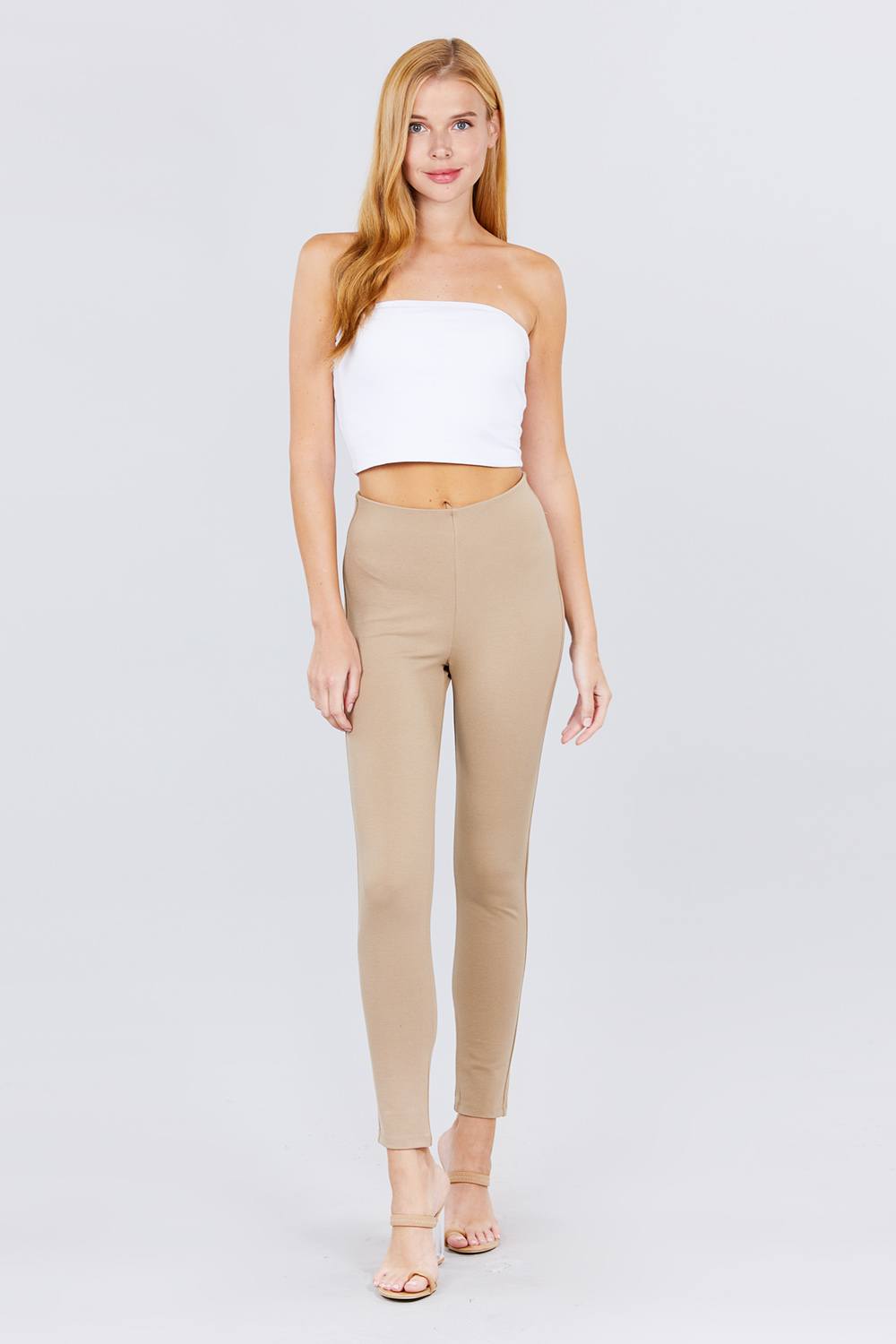 Elastic-Waist Ponte Pants Secondary image