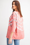 3/4 Sleeves Special Washed Boxy Cotton Slub Top