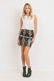 Sequence Pattern Mini Skirt