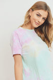 Tie Dyed Round Neck Short Sleeve Tee