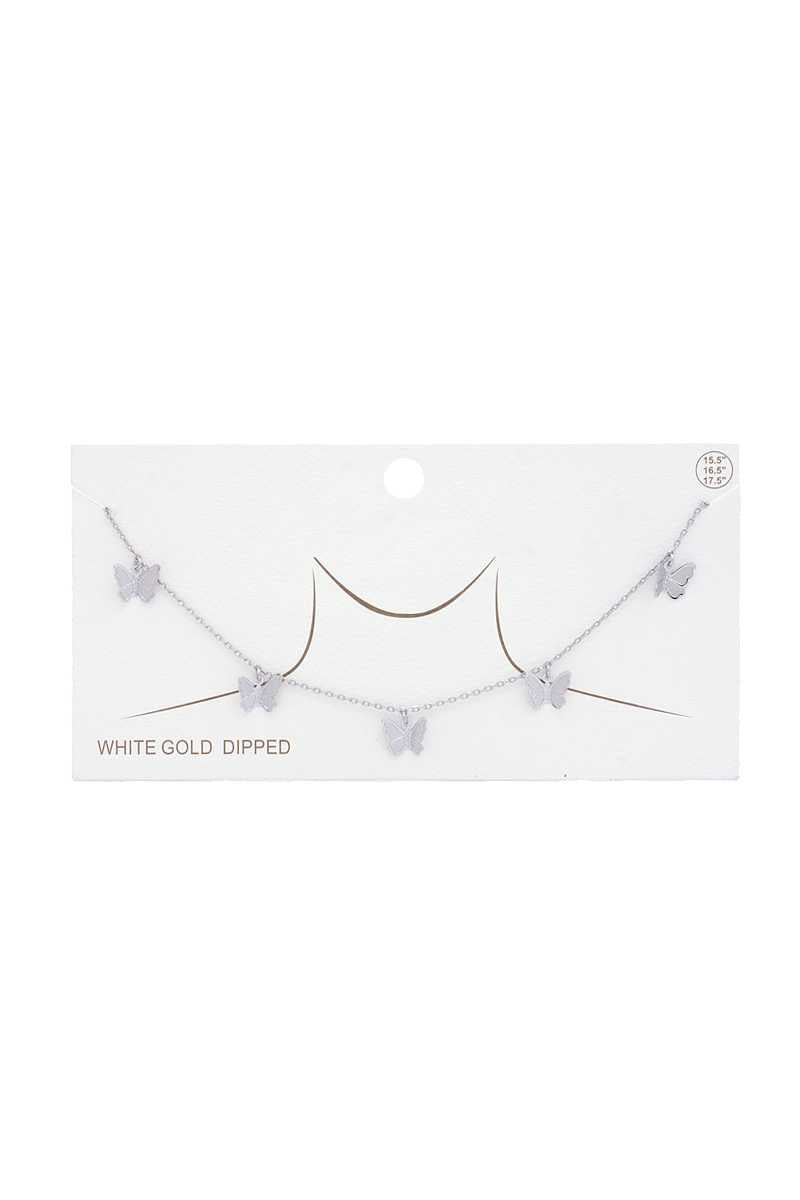 Butterfly Charm Multi-Pendant Necklace Secondary image
