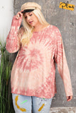 Plus Size Ls Special Washed Poly Rayon Knit Top