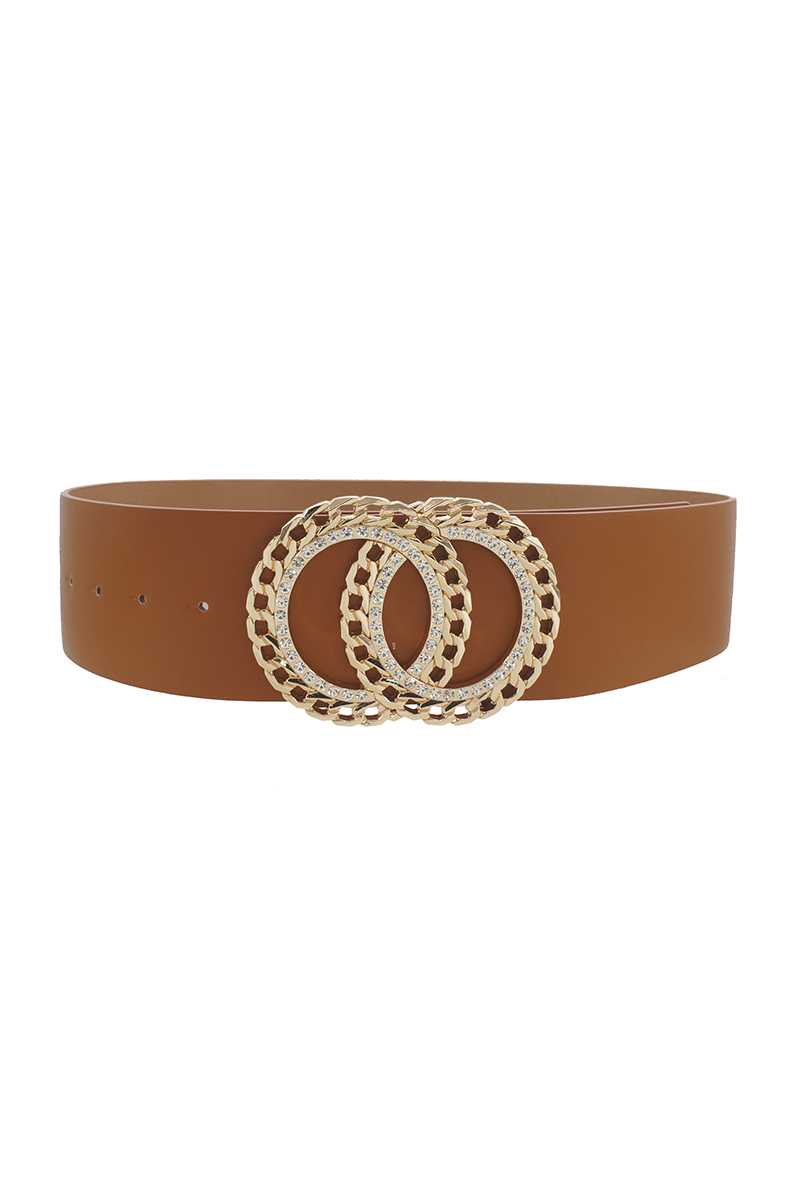 Double Circle Rhinestone Chain Belt Secondary image