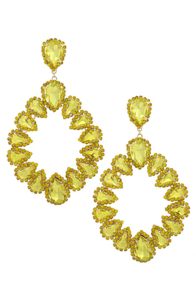 Crystal Teardrop Statement Dangle Earrings Secondary image