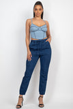 Bustier Sleeveless Ribbed Top