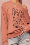 A Garment Dyed French Terry Graphic Sweatshirt