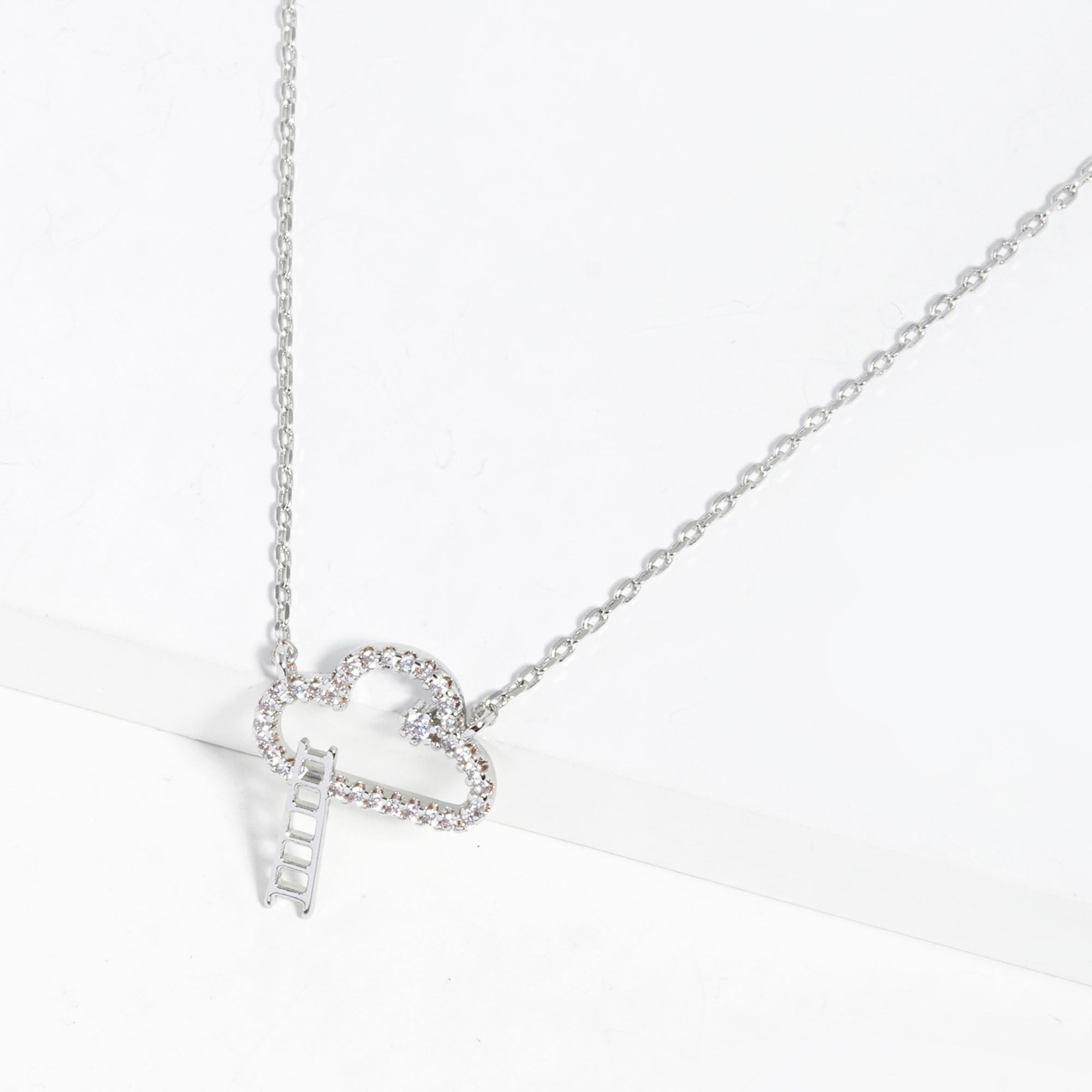 Dipped Key-Shaped Pendant Necklace Secondary image