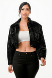 Shiny Puffer Bomber Jacket