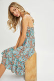 Halter Paisley Border Dress