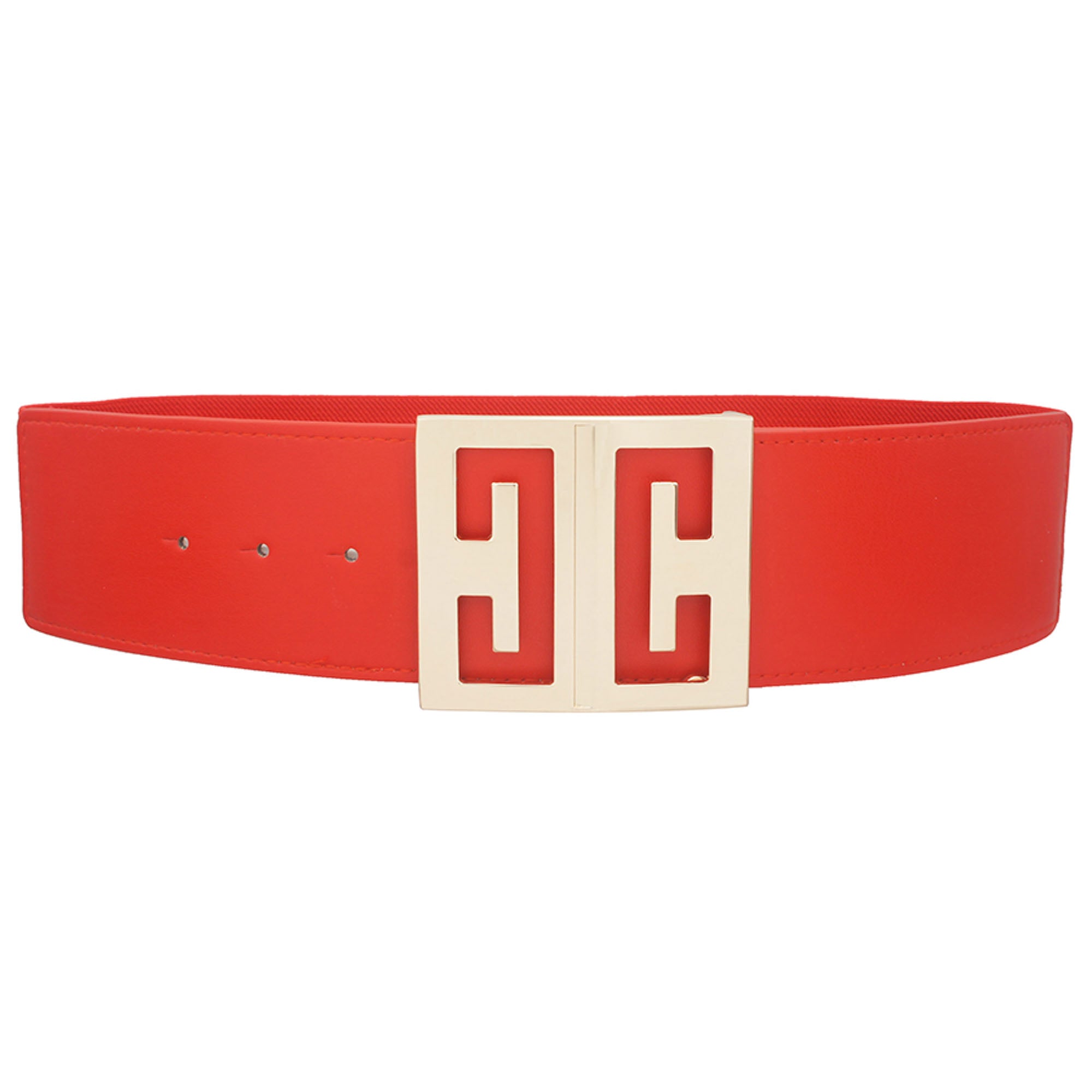 Wide Belt With Mirror Cutout Square Buckle Secondary image