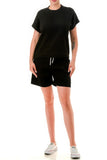 Air Cotton Monochrome Tee And Shorts Set