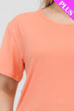 Plus Size Basic Short Sleeve T-shirt