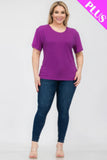 Plus Size Basic Short Sleeve T-shirt