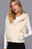 Hoodie Faux Fur Vest