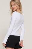 Long Sleeve Boat Neck Sweater