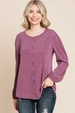 Solid Tr Spandex Long Sleeve Top