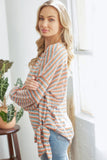 Striped Longsleeve Top With Ribbon