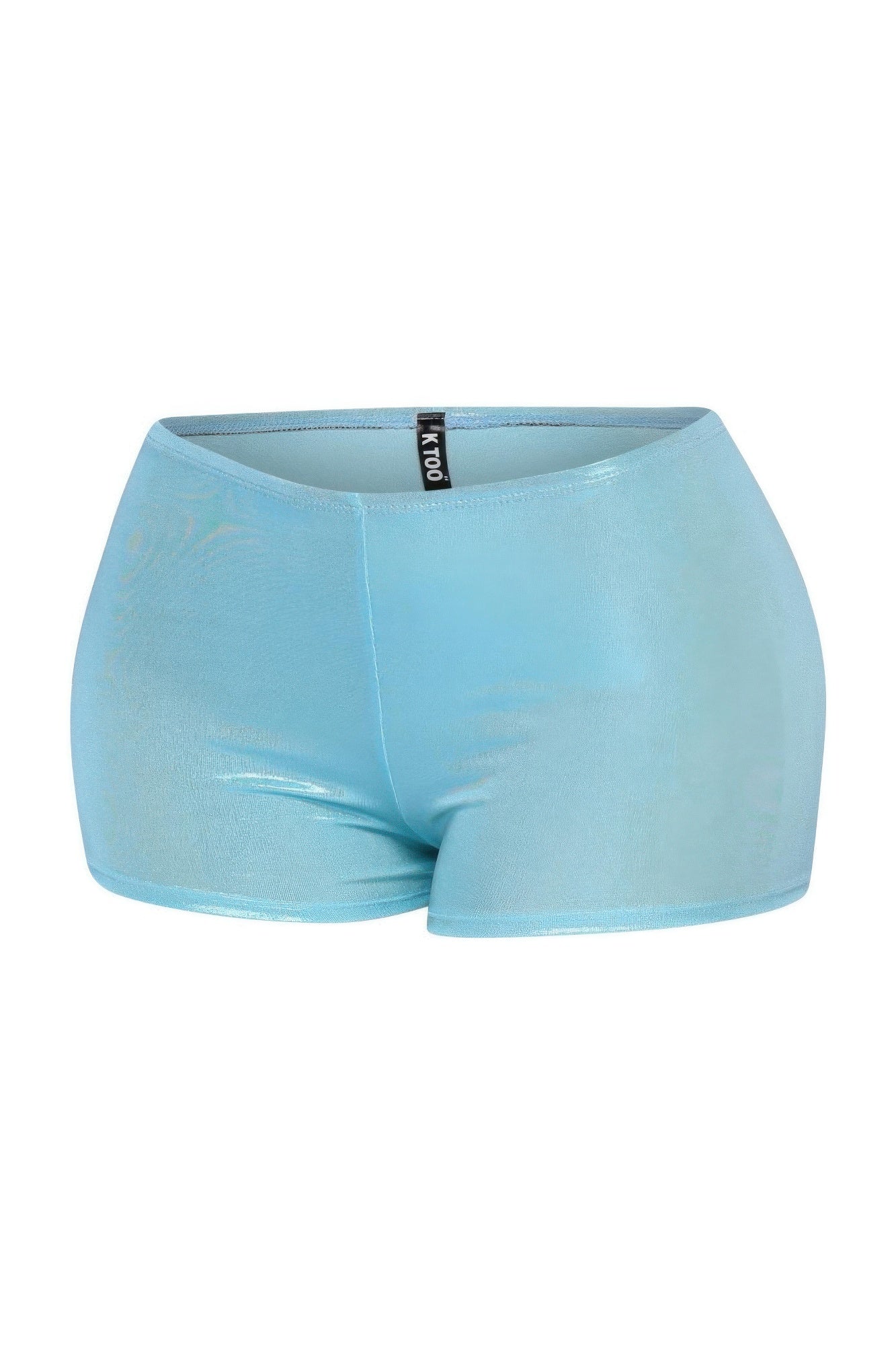 Turquoise Shimmer High-Waisted Pull-On Shorts Secondary image