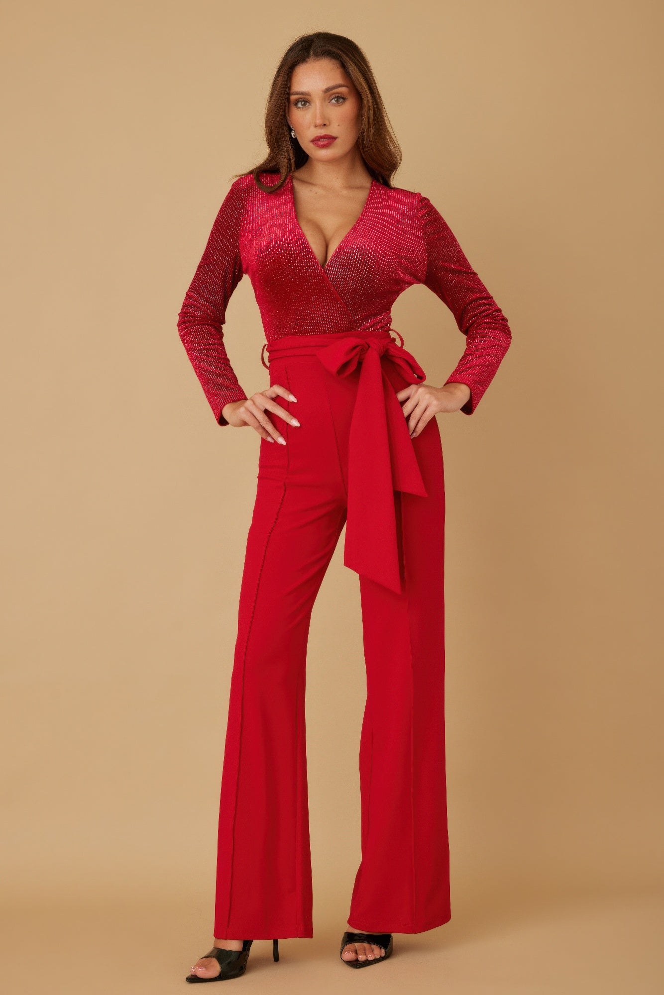 Velvet Top Fashion Jumpsuit Secondary image