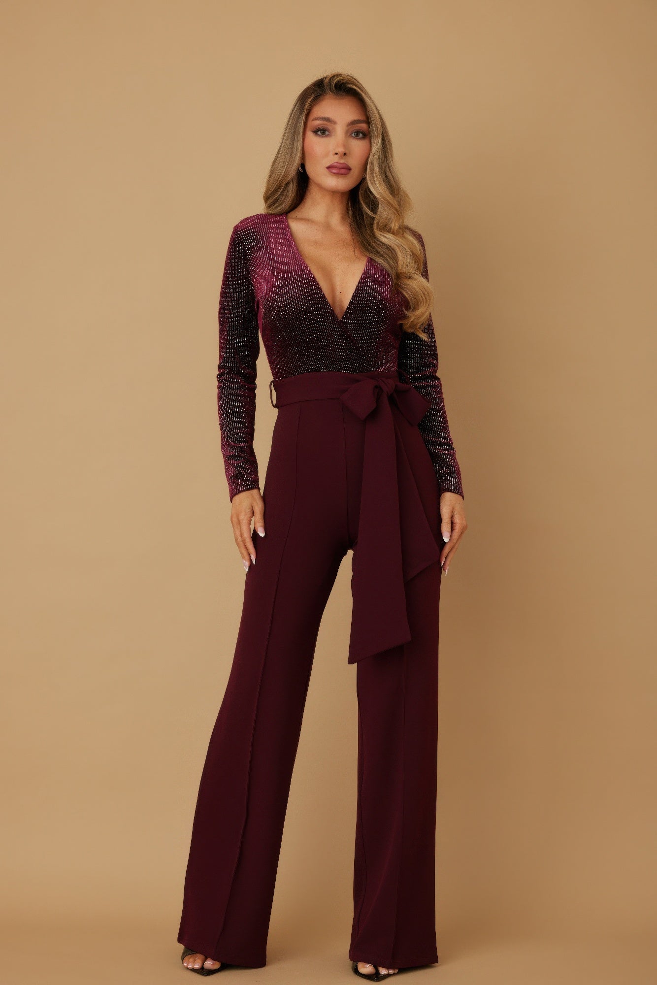 Velvet Top Fashion Jumpsuit Secondary image