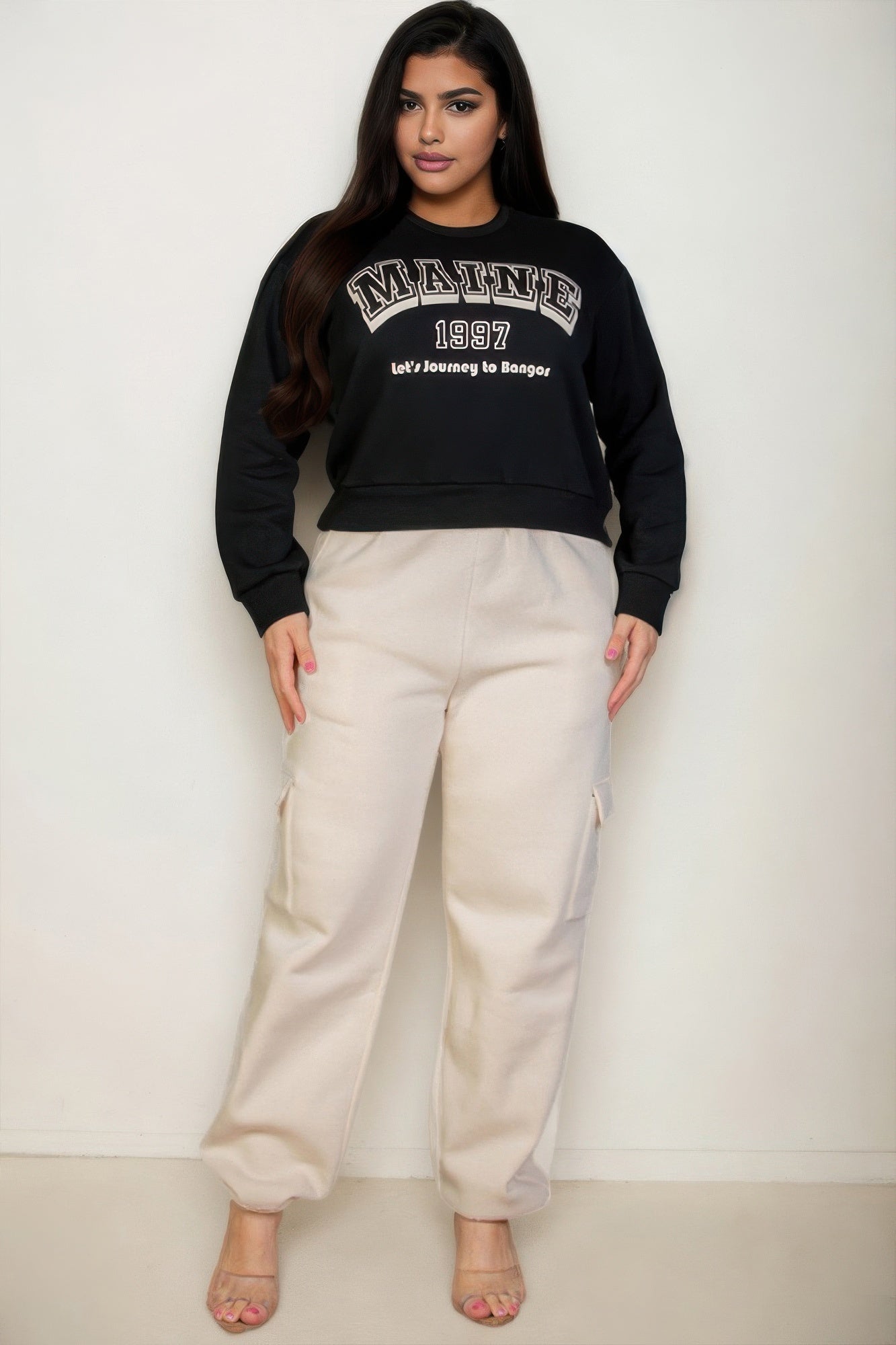 Plus Size Maine Graphic Relaxed Sweatshirt Secondary image