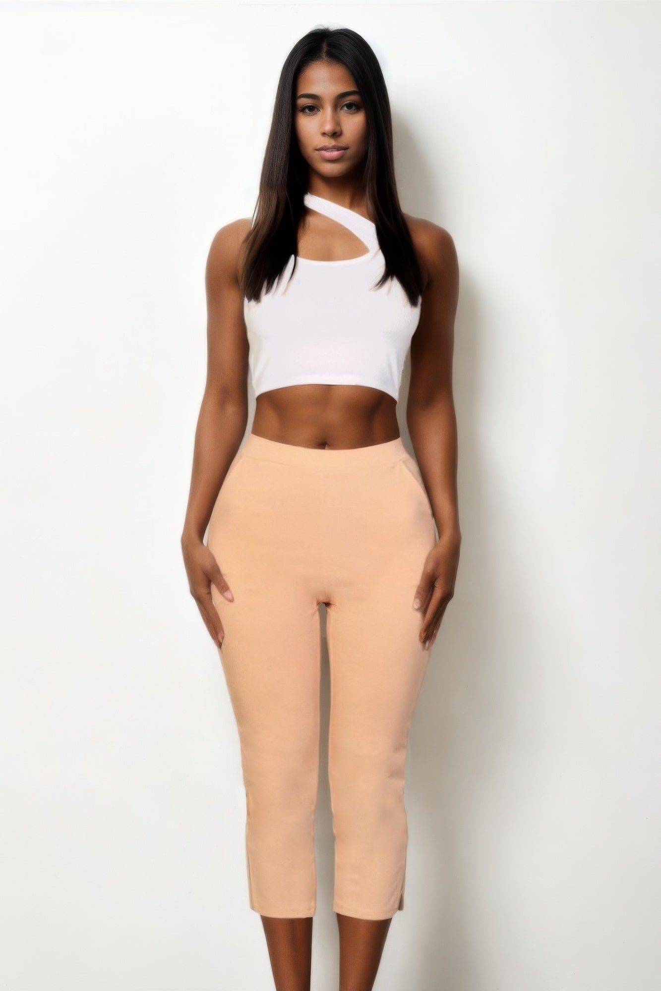 Cropped Stretch Crepe Pants Secondary image