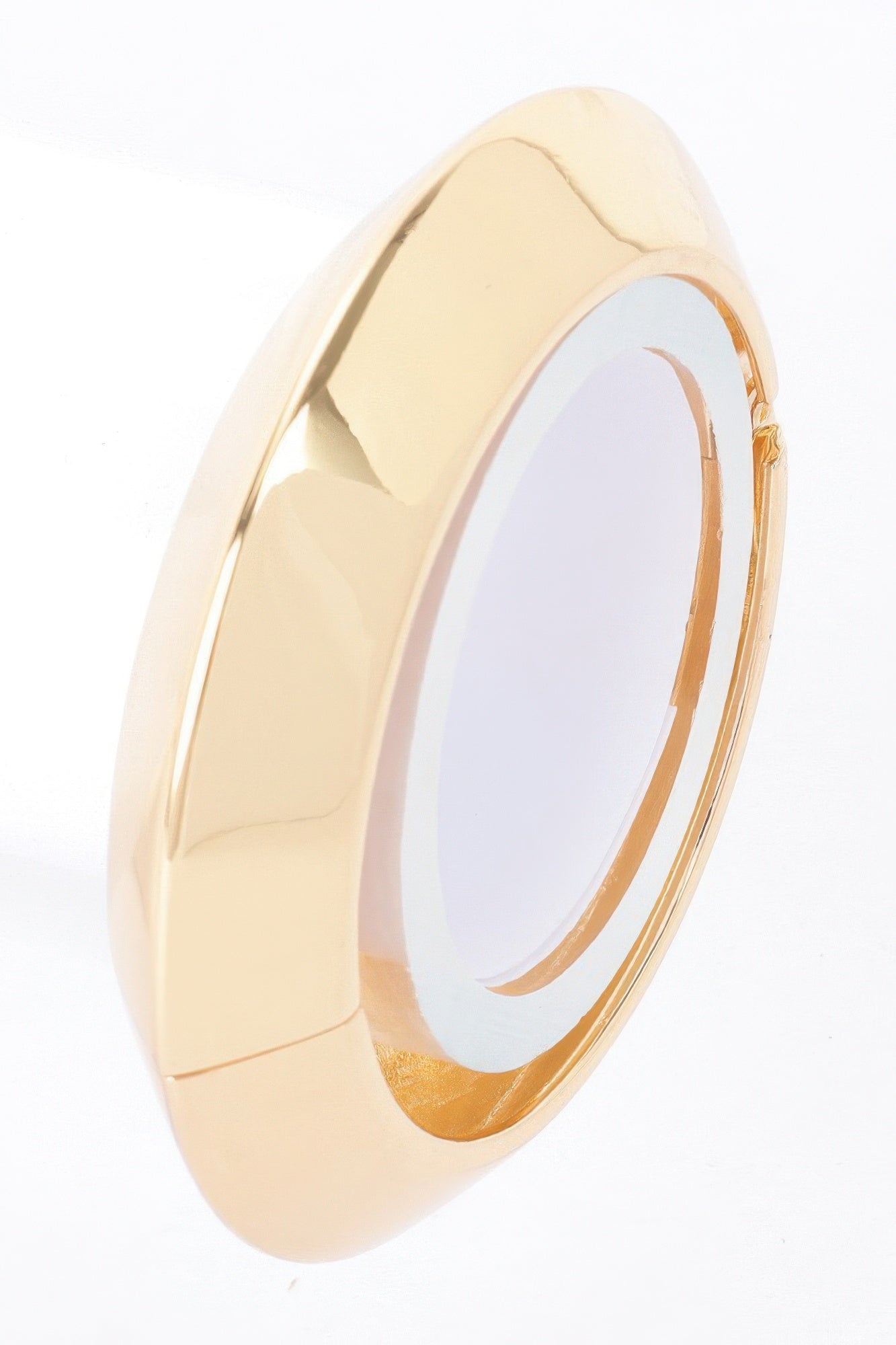 Gold Metal Hinged Bangle Bracelet Secondary image