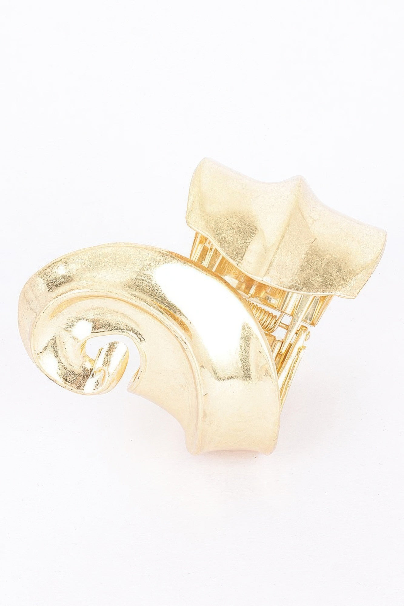 Gold Alloy Spring Hinge Cuff Bracelet Secondary image