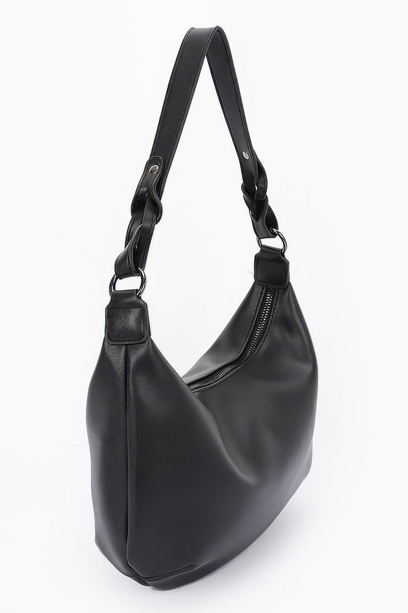 Mixed-Hardware Faux Strap Shoulder Bag Secondary image