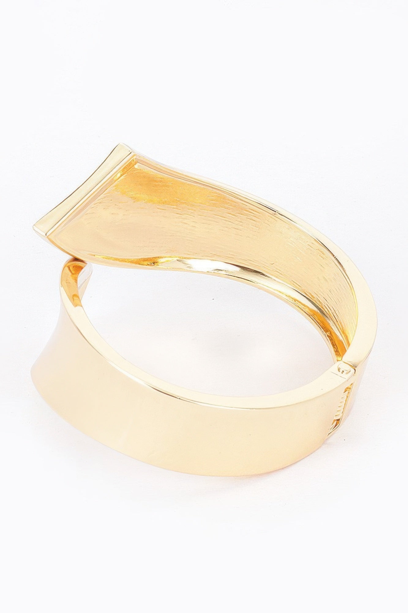 Gold-Plated Hinged Bangle Bracelet Secondary image