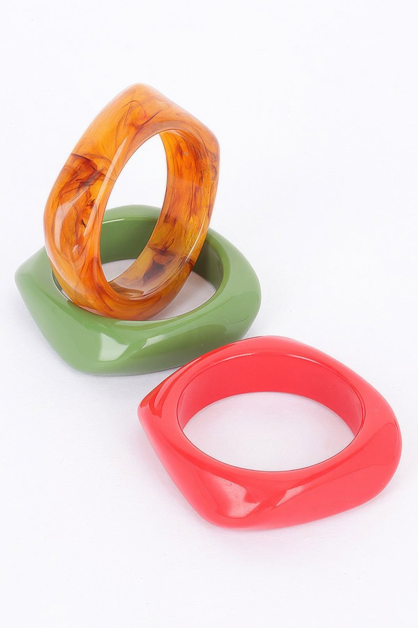 Multicolor Resin Bangle Set Secondary image