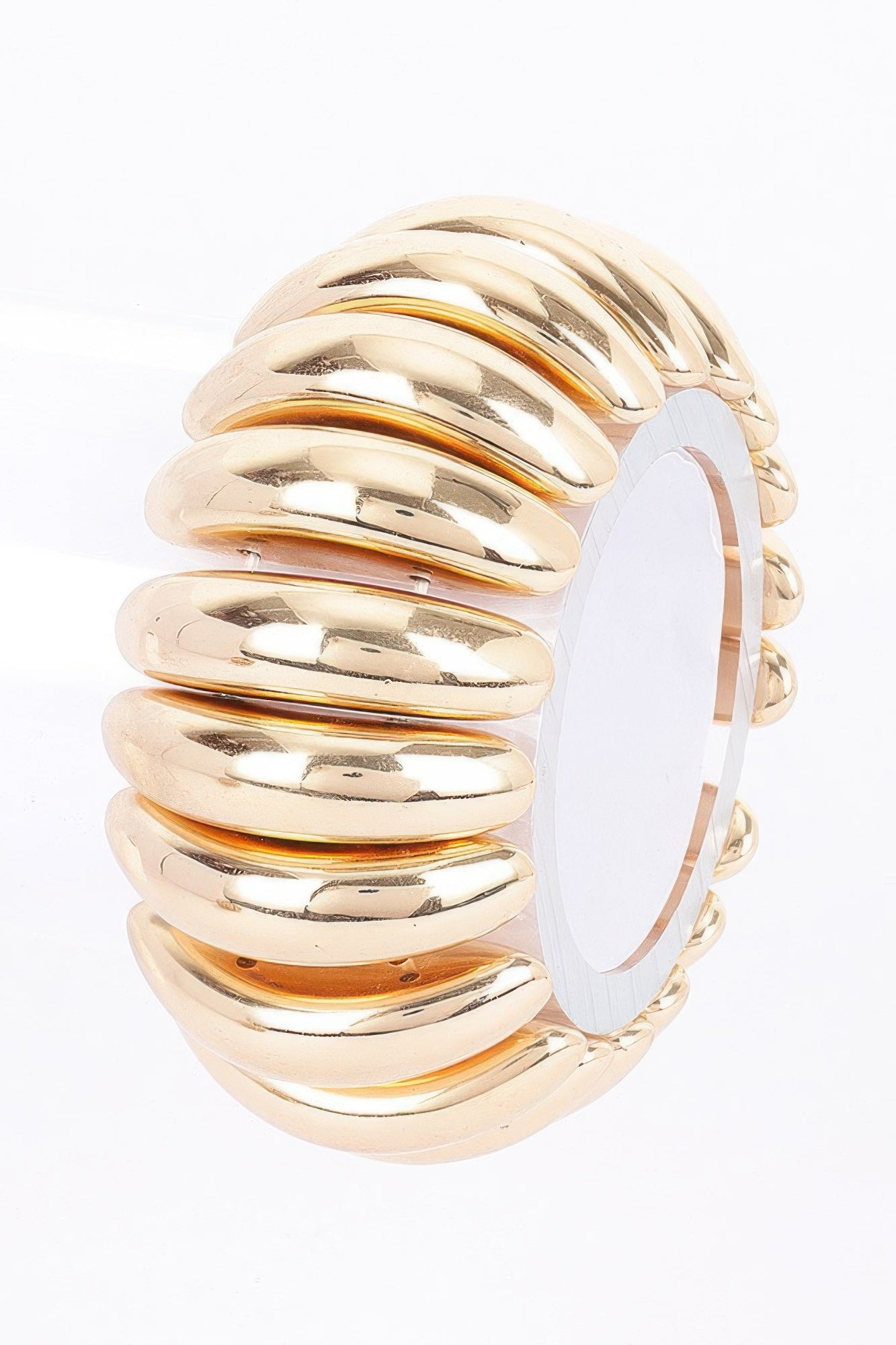 Alloy Stretch Ribbed Bracelet Secondary image