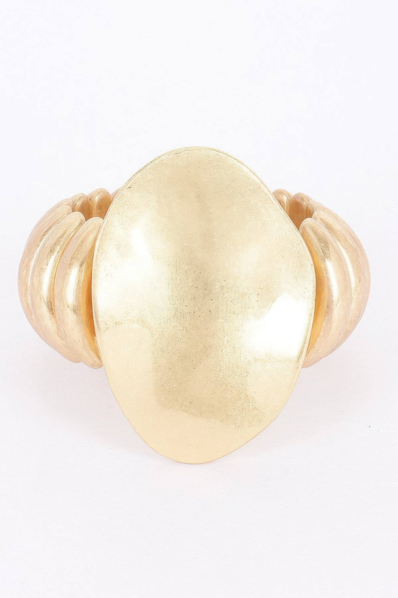 Gold Oval Top Alloy Stretch Bracelet Secondary image