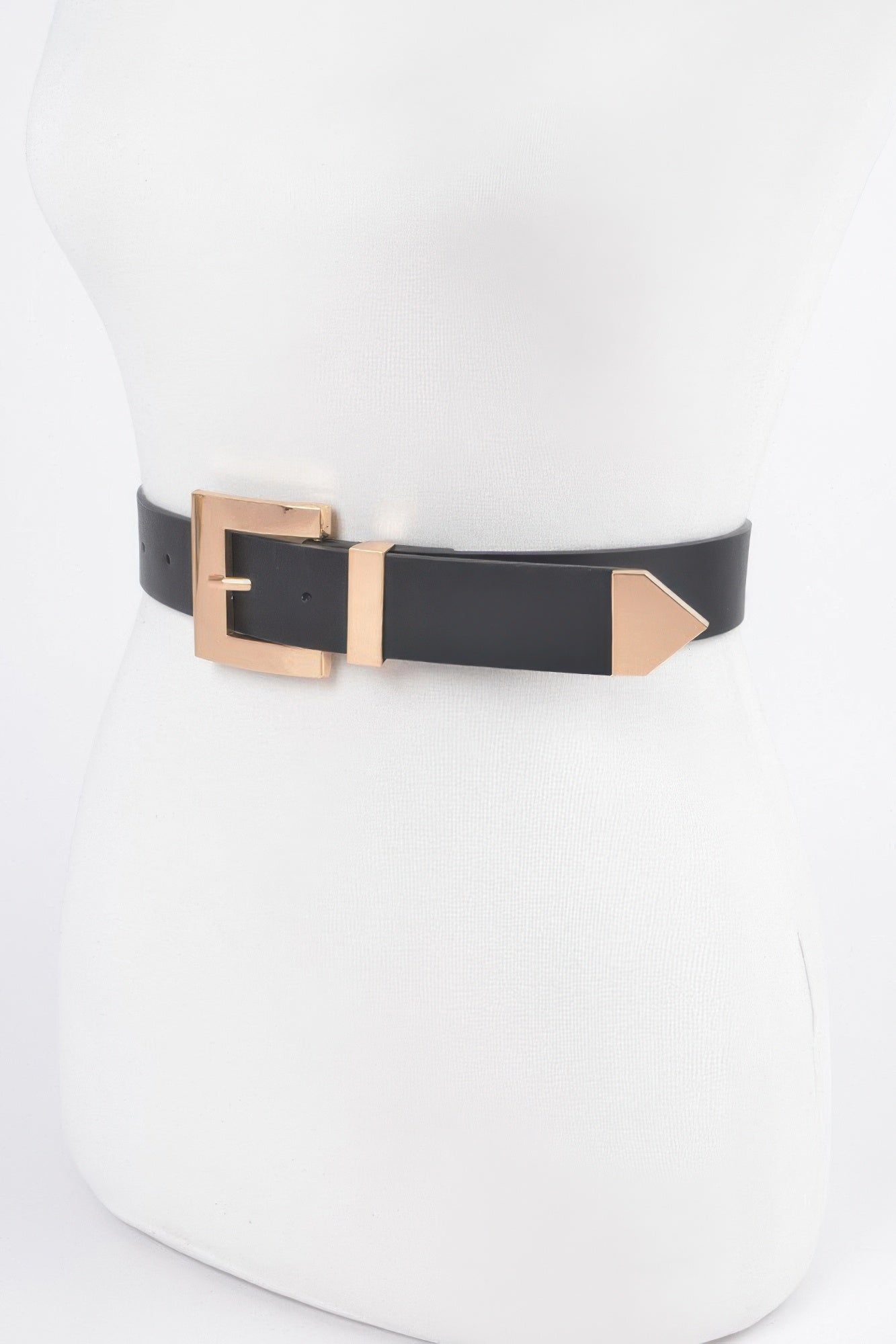 Oversized Buckle Adjustable Polyurethane Belt Secondary image