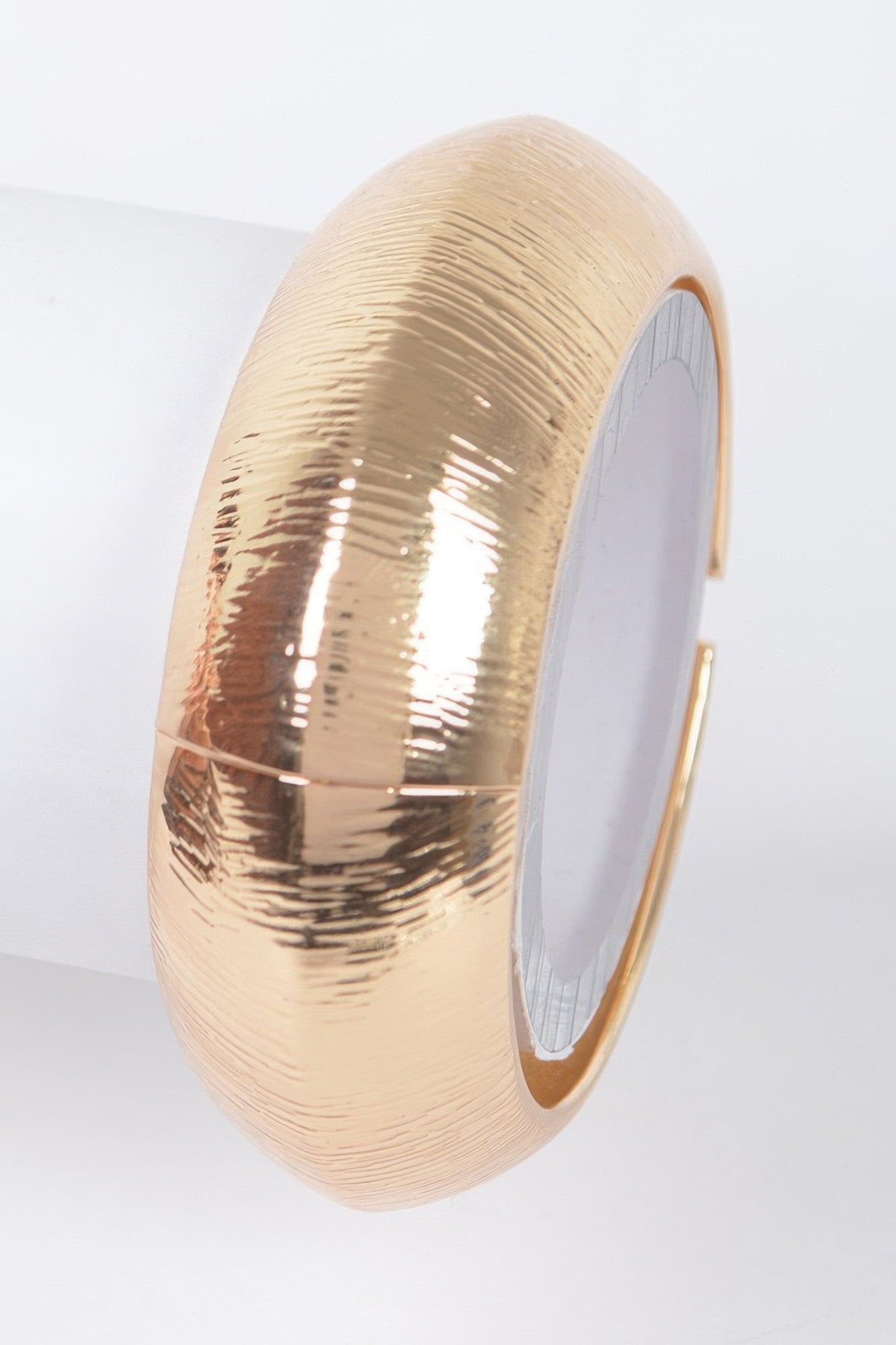 Textured Metal Cuff Bangle Secondary image