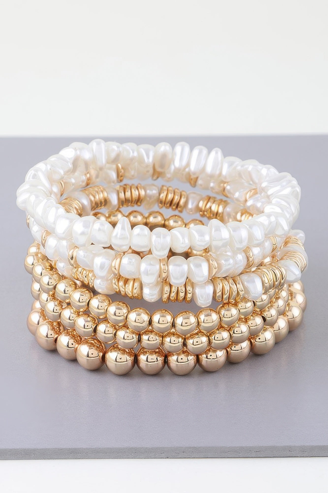 Multi-Strand Pearl Beaded Bracelet Secondary image