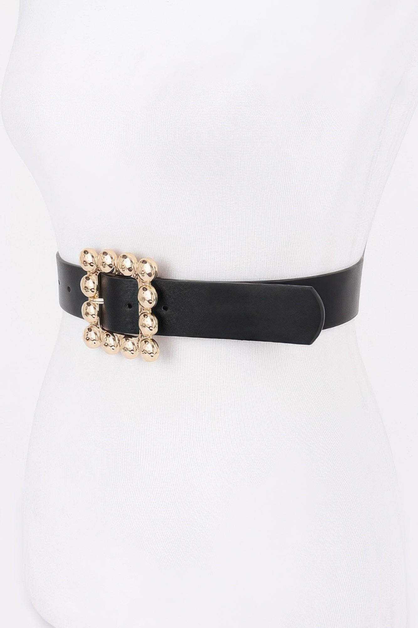 PU Belt with Gold-Tone Ornate Buckle Secondary image