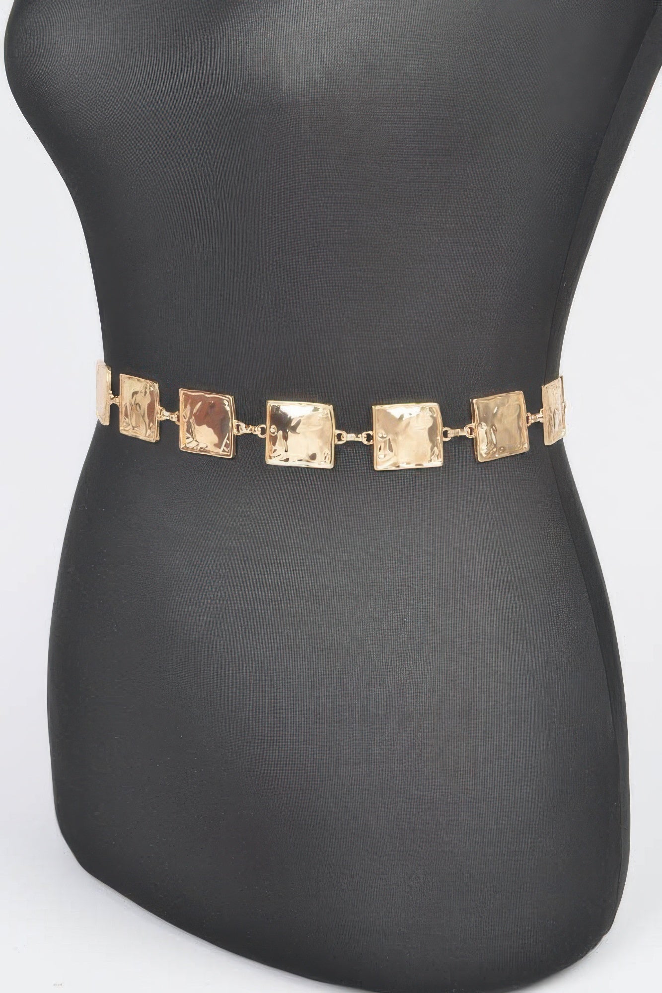 Hammered Square Link Chain Belt Secondary image