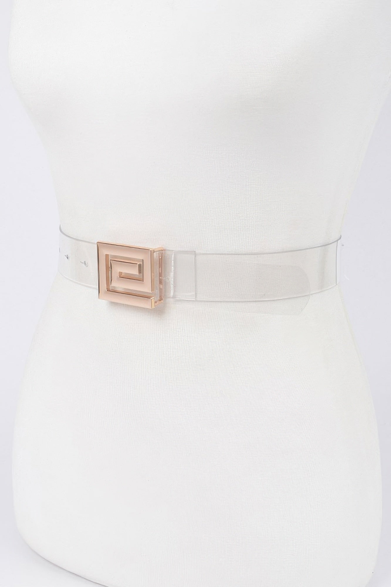 Clear Vegan Belt with Metal Buckle Secondary image