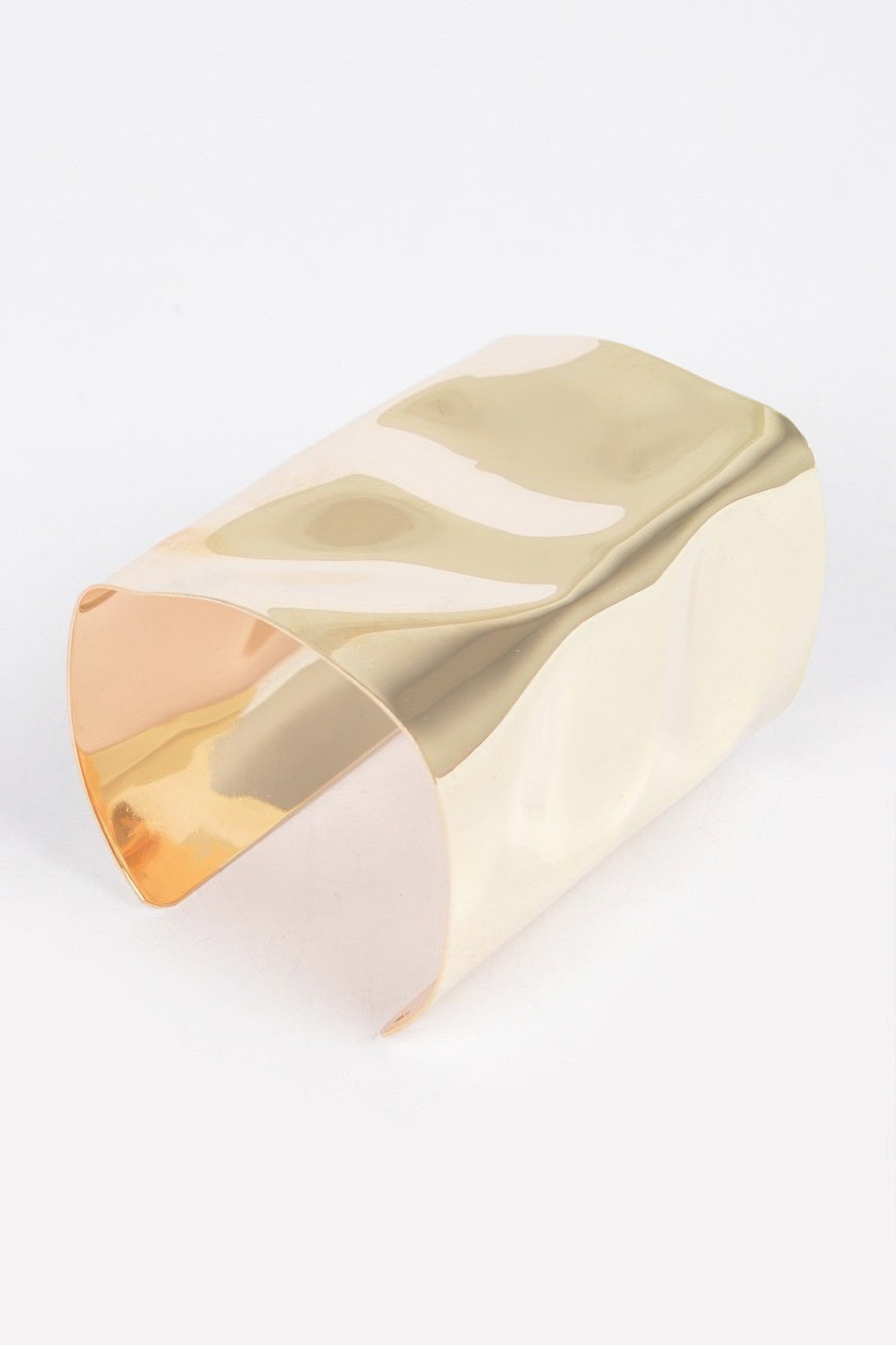 Wide Polished Metal Cuff Bracelet Secondary image