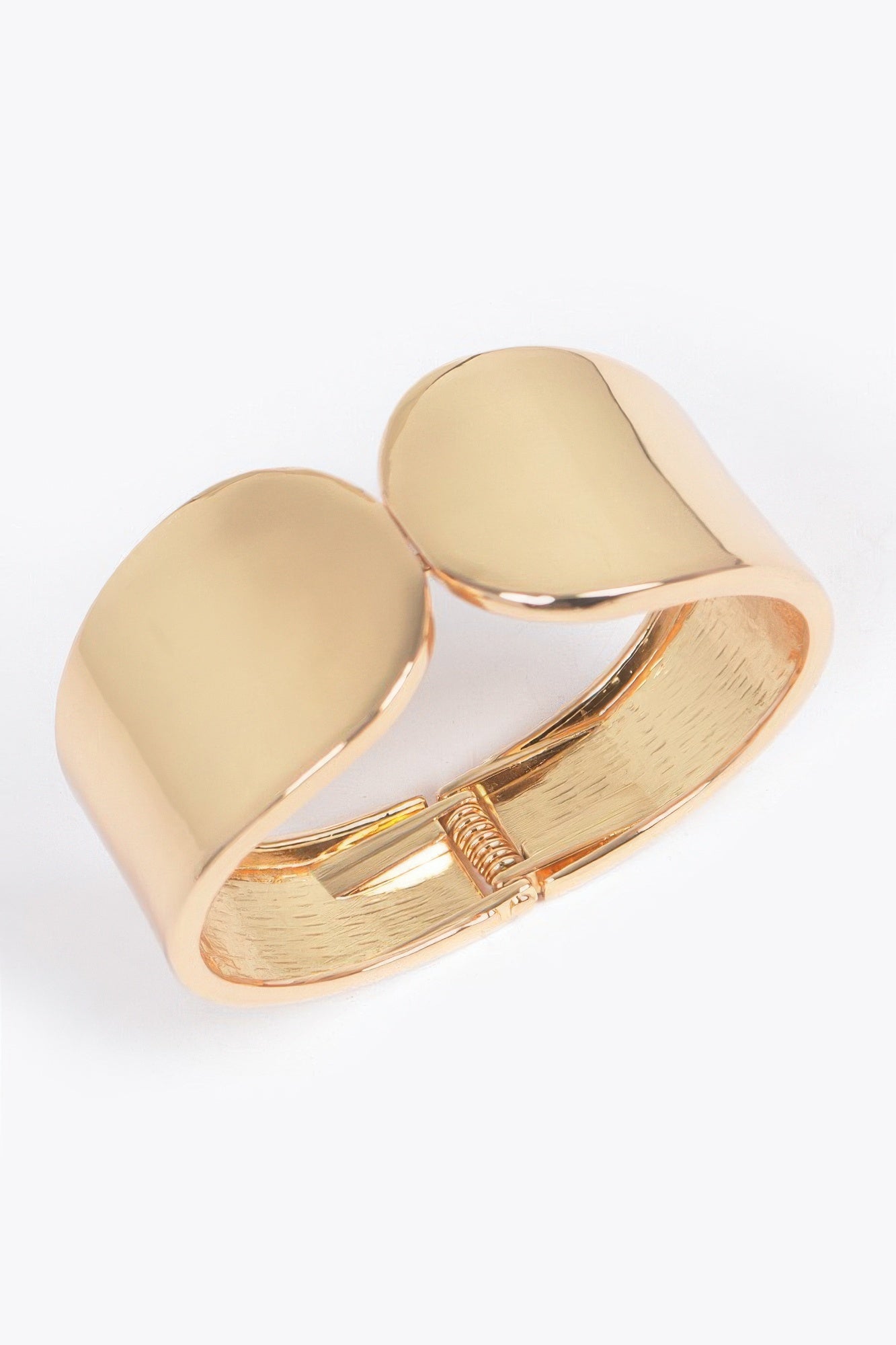 Wide Metal Spring Hinge Cuff Bracelet Secondary image
