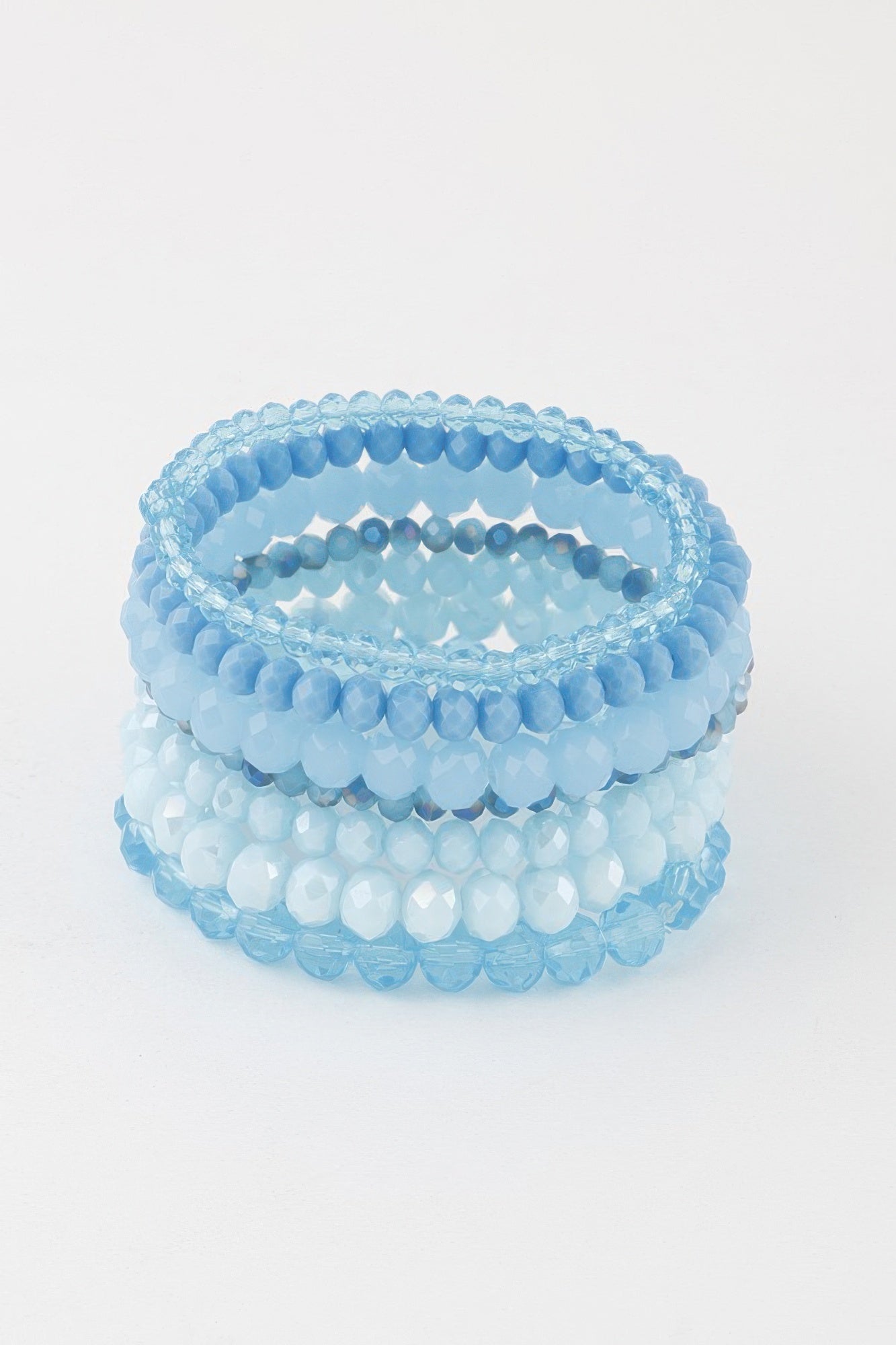 Faceted Crystal Beaded Stretch Bracelet Secondary image