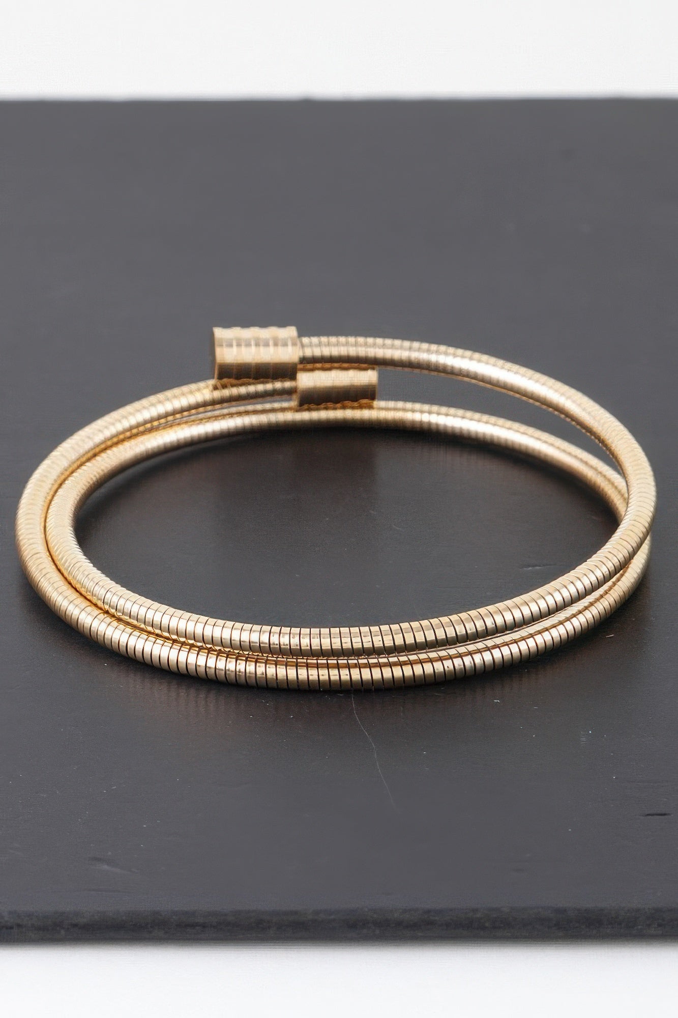 Coiled Metal Wrap Bracelet Secondary image