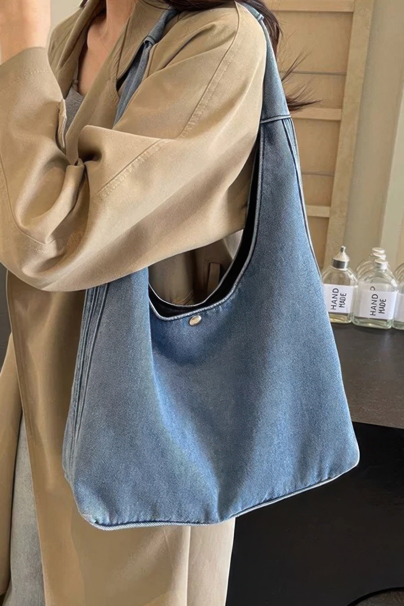 Denim Hobo Shoulder Bag Secondary image