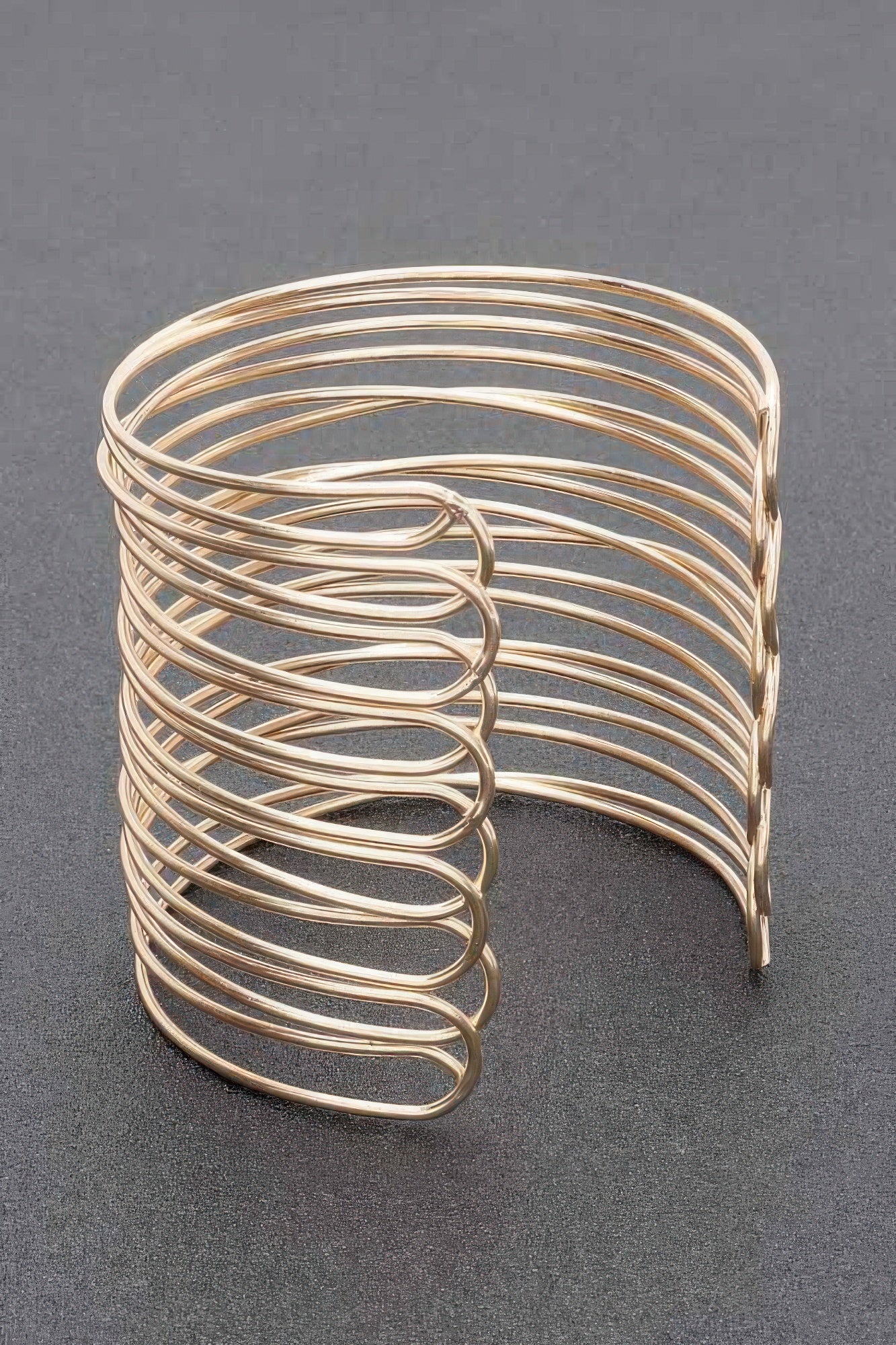 Open Multi-Loop Metal Cuff Bracelet Secondary image