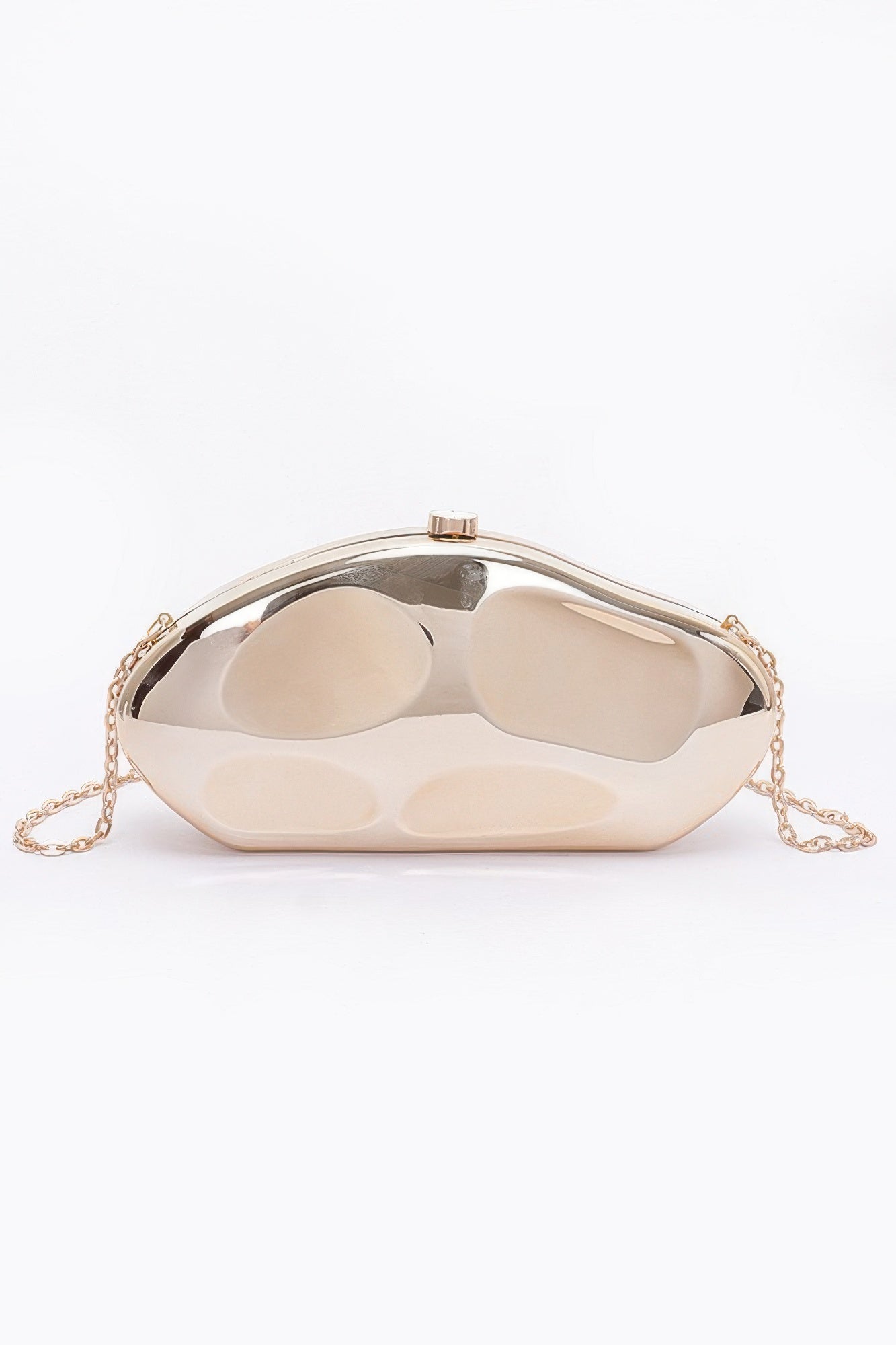 Metallic Plastic Clutch with Chain Secondary image