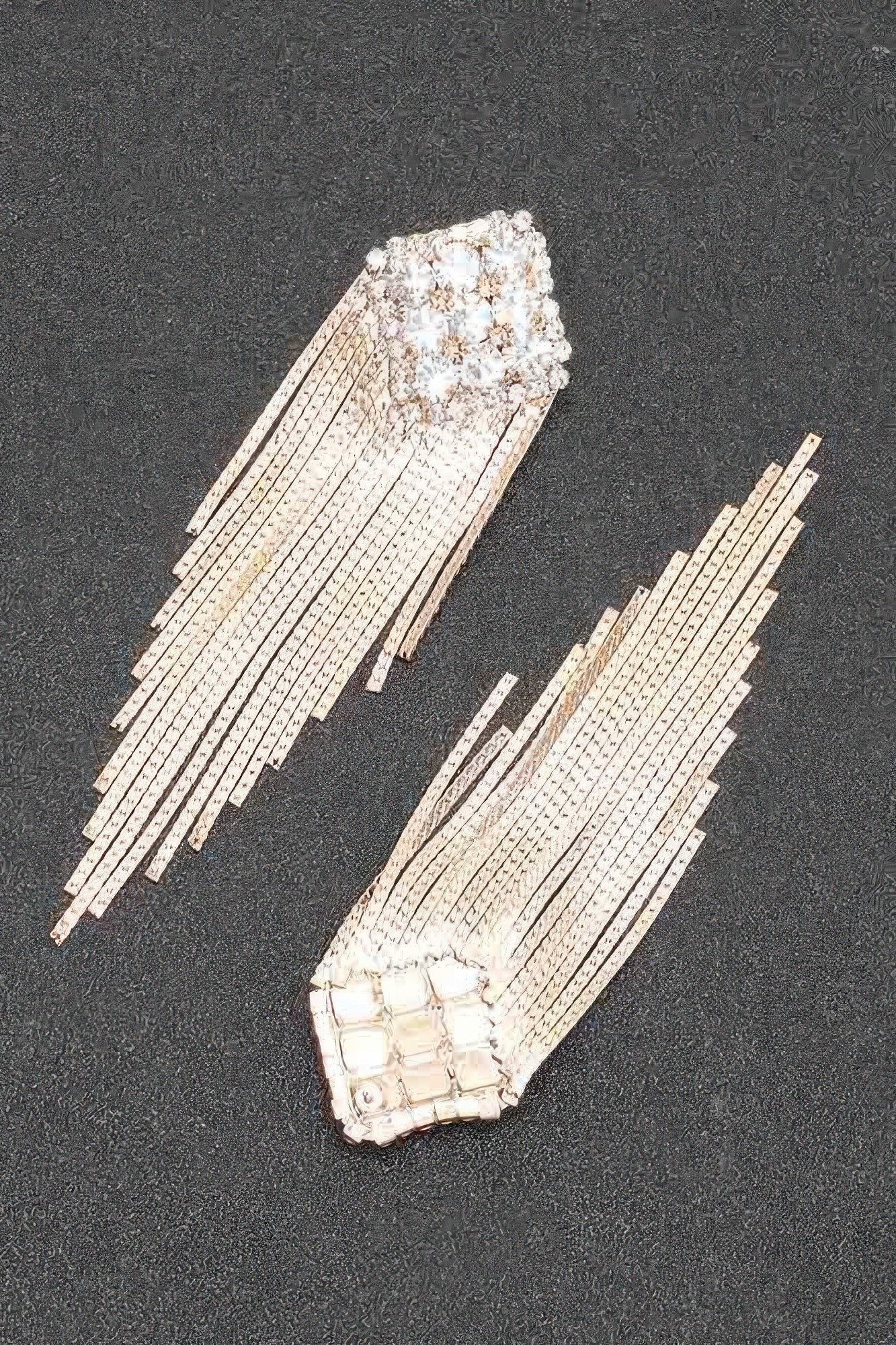 Cascading Rhinestone Fringe Drop Earrings Secondary image