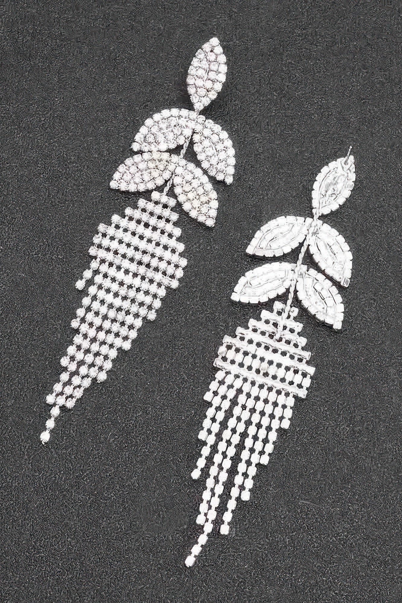 Rhinestone Cascade Fringe Drop Earrings Secondary image